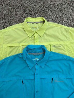 Cabela’s Guidewear Fishing Shirts Lot 2 LT Large Tall Long Sleeve Vented UV